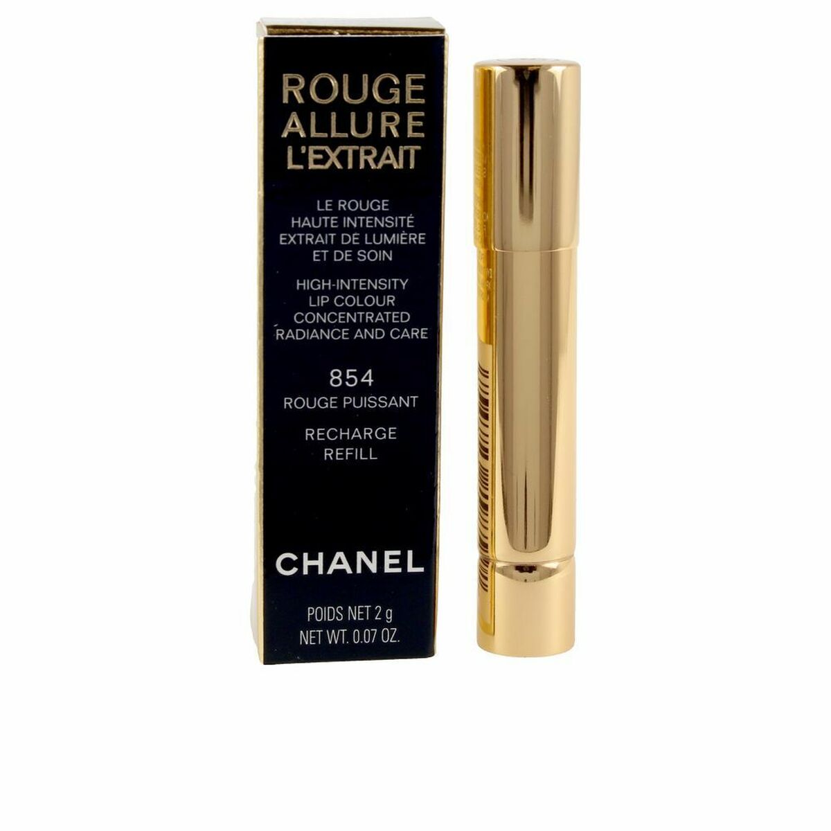 Osta tuote Huulipuna Chanel Rouge Allure L´Extrait Rouge Puissant 854 Täyttö verkkokaupastamme Korhone: Parfyymit & Kosmetiikka 10% alennuksella koodilla KORHONE