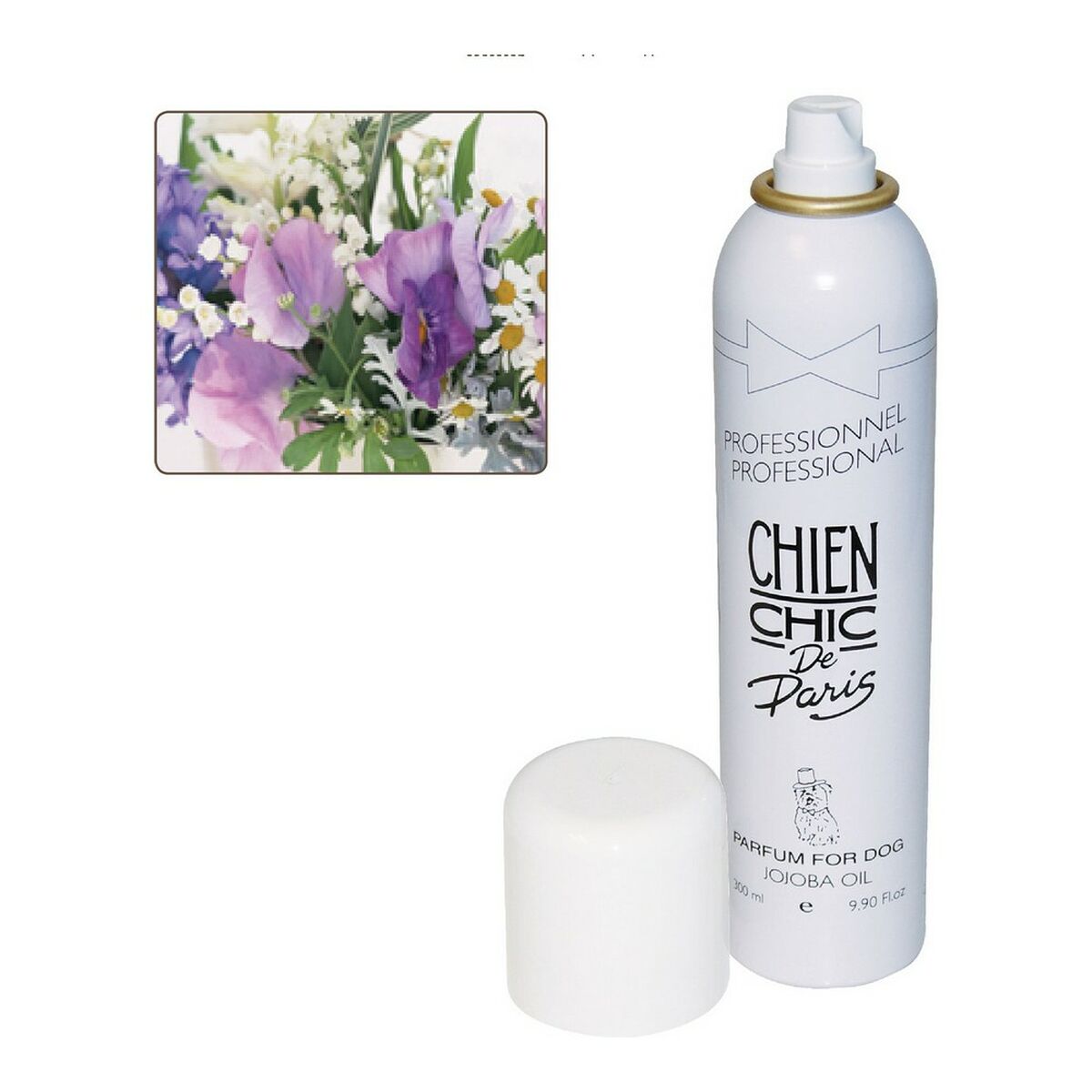 Osta tuote Lemmikkien parfyymit Chien Chic Kukka-aiheinen Koira Spray (300 ml) verkkokaupastamme Korhone: Parfyymit & Kosmetiikka 20% alennuksella koodilla VIIKONLOPPU