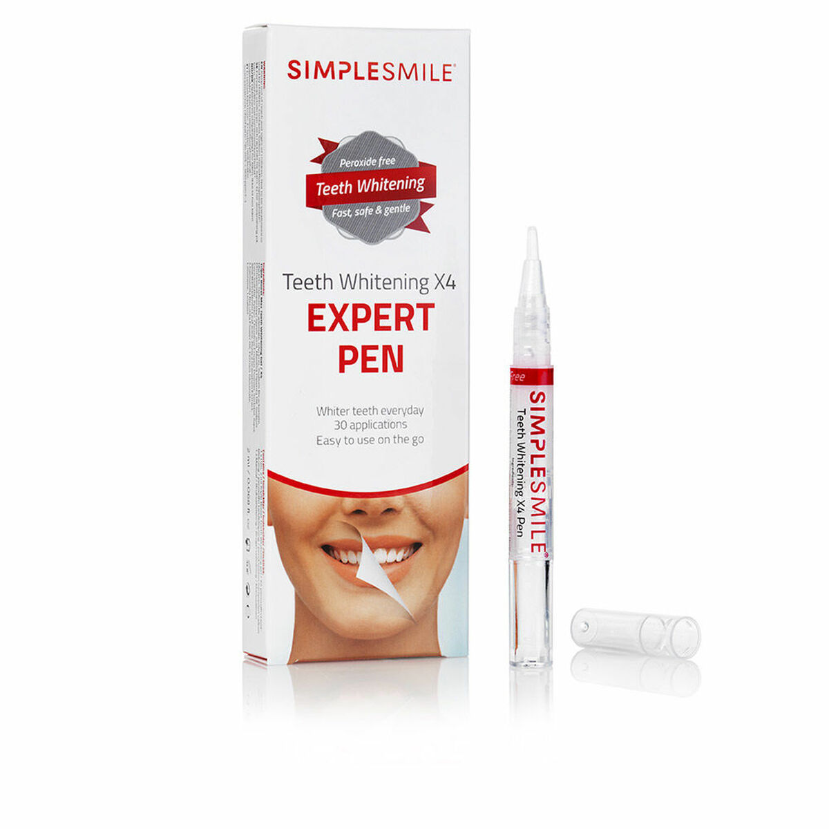 Osta tuote Hampaidenvalkaisukynä SimpleSmile X4 verkkokaupastamme Korhone: Parfyymit & Kosmetiikka 20% alennuksella koodilla VIIKONLOPPU